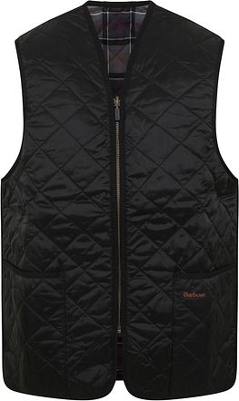 Barbour Waistcoat Quilted Zip-in Black