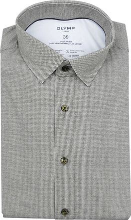 Olymp Luxor Shirt Pied De Poule Green