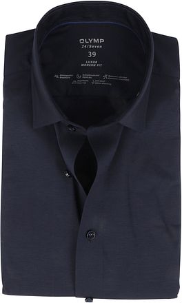 OLYMP Chemise Luxor Jersey Stretch 24/Seven Bleu Marine
