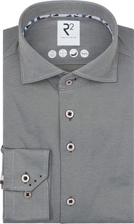 R2 Hemd Technical Knitted Dobby Groen