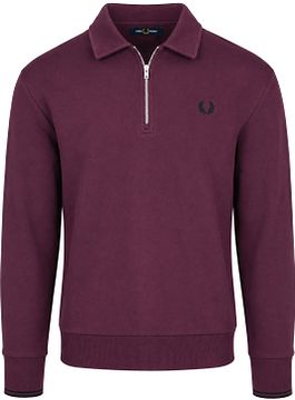 Fred Perry Longsleeve Half Zip Polo Shirt Plum M2426-37C order
