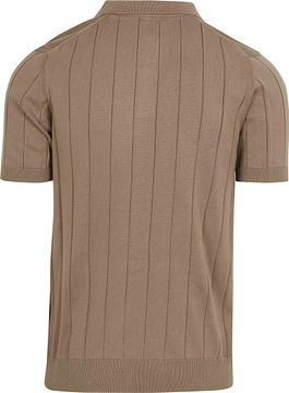 Suitable Respect Polo Shirt Drop Needle Taupe RSP-26DN-1BSS-TAU