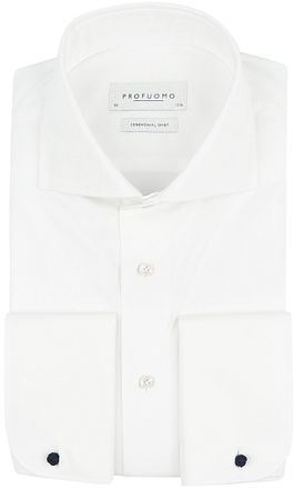 Profuomo Shirt Cutaway Double Cuff Off White