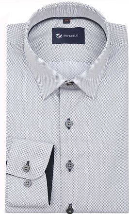 Suitable Shirt Print Sand Navy