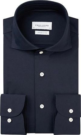 Profuomo Chemise Japanese Knitted Bleu Foncé