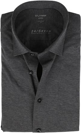 OLYMP Chemise Luxor Stretch Jersey 24/7 Anthracite