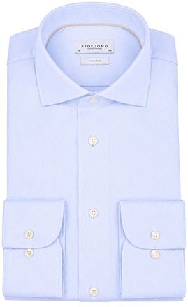 Profuomo Chemise Dobby Bleu Clair