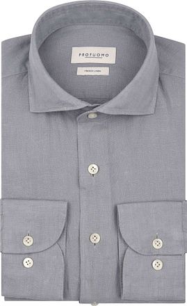 Profuomo Skjorte Linen Blå
