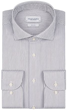Profuomo Twill Shirt Stripes Green