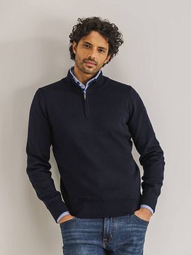 State Of Art Half Zip Trui Wol Blend Navy 13191003-5900 kopen