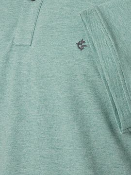 CASAMODA Polo Shirt Stretch Melange Green Product / Detail