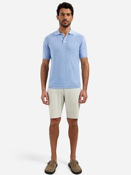 No Excess Knitted Slub Polo Shirt Light Blue 31240263SN-030 order
