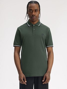 Fred Perry Polo Twin Tipped M3600 Donkergroen 53A M3600-53A kopen
