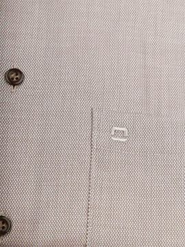 Olymp Luxor Short Sleeve Shirt Structure Taupe Product / Detail