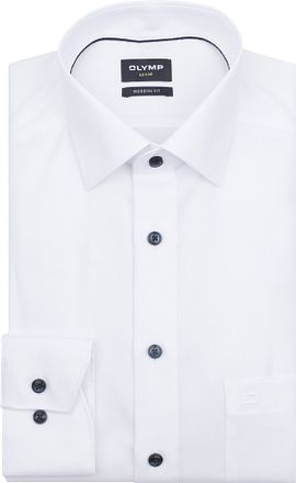 Olymp Chemise Luxor Twill Diamant Blanche