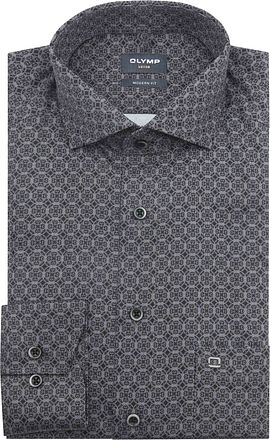 Olymp Luxor Shirt Print Grey