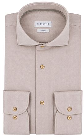 Profuomo Chemise Heavy Twill Beige