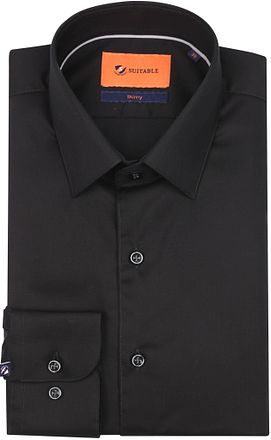 Suitable Twill Skjorta Svart