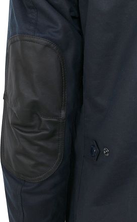Barbour Veste Cirée Ogston Bleu Foncé