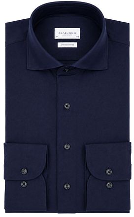 Profuomo Japanese Knitted Shirt Navy