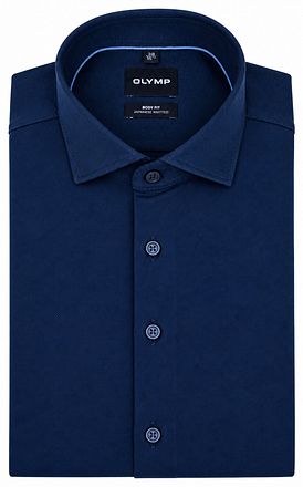 Olymp Japanese Knitted Camisa Twill Azul marino