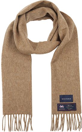 Suitable Herrenschal Kariert Merino Beige