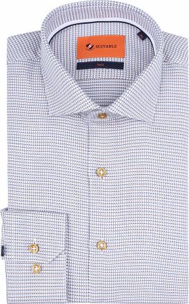 Suitable Skjorta Twill Print Beige