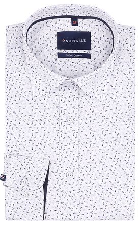 Suitable Shirt Leaf Print White