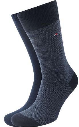 Tommy Hilfiger 2-Pack Socken Birdseye Blau 004