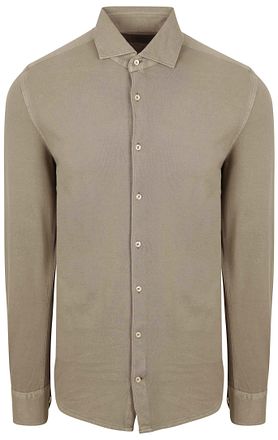 Suitable Piqué Shirt Taupe