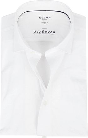OLYMP Luxor Jersey Stretch Skjorta 24/Seven Vit