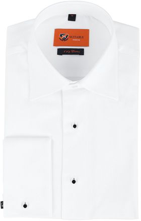 Suitable Tuxedo Shirt Slim-Fit White