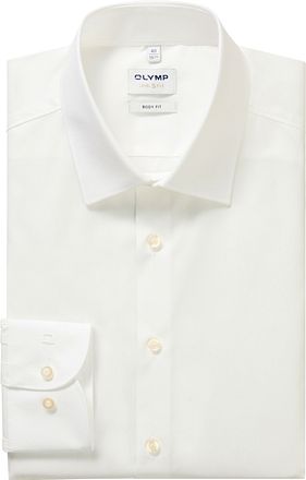 OLYMP Level Five Hemd Body Fit Extra Lange Ärmel Off-White