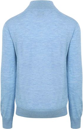 King Essentials "Michael" Half-Zip Genser Merino Lyseblå