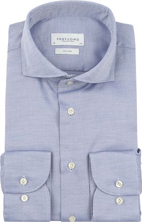 Profuomo Chemise Basketweave Bleu