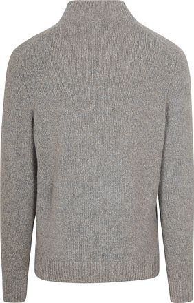 Suitable Half Zip Pullover Boiled Wool Grijs