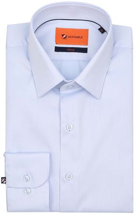 Suitable Twill Skjorte Lyseblå