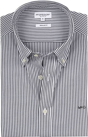 McGregor Skjorte Poplin Stribe Navy