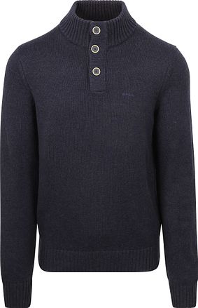 NZA Pullover Mocker Adan in Marine – Klassischer Strick-Troyer für Herren