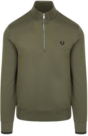 Fred Perry Halvzip Tröja Olivgrön Z50