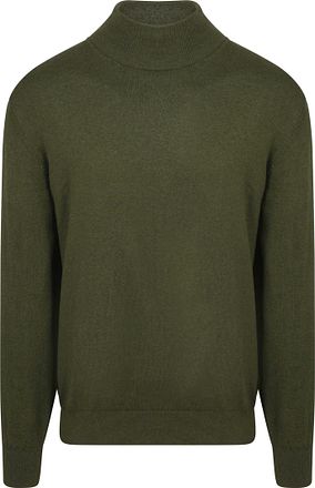 Steppin' Out Rollneck Pullover Cotton Cashmere Olive Green