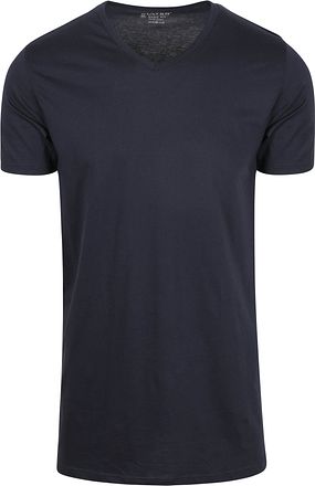 Slater 2-pack T-shirt Basic Extra Lång V-hals Marinblå