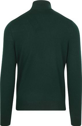 Suitable Merino Høyhalset Genser Mørkegrønn