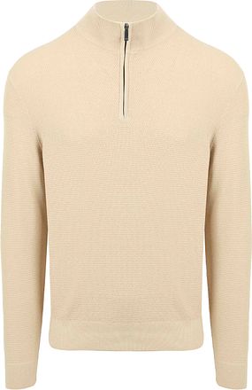 Suitable Struktur Half-Zip Genser Sand