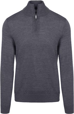 King Essentials The Michael Half Zip Pull Merino Antraciet