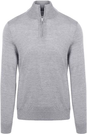 King Essentials The Michael Half Zip Pull Merino Grijs