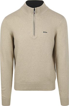NZA Halv Zip Genser Christopher Melange Sand