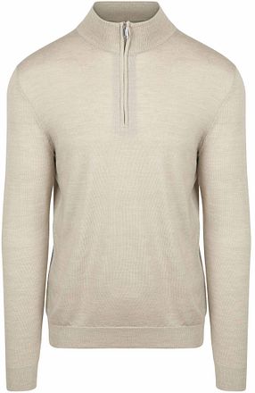 Profuomo Half Zip Pullover Merinoull Beige