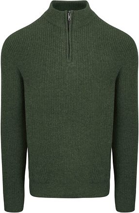 Steppin' Out Half Zip-tröja Lammull Olivgrön