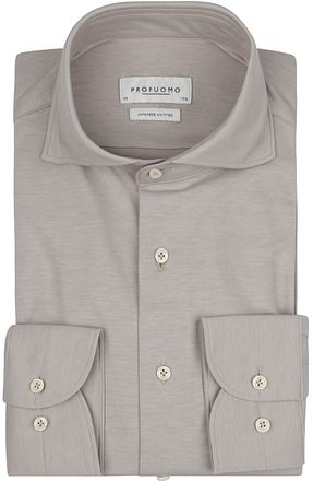 Profuomo Japanese Knitted Shirt Melange Beige
